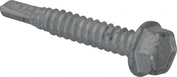 1/4", Hex Washer Head, Hex Drive, 1-1/2"