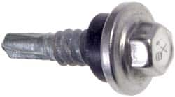 1/4", Hex Washer Head, Hex Drive, 1-1/8"