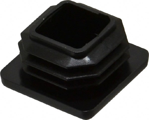 Square Head Plug1" Od, Polyethylene, Bla