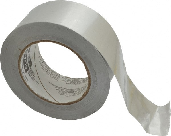 2" X 50 Yds Silver Foil Tape3.6 Mil, Rub