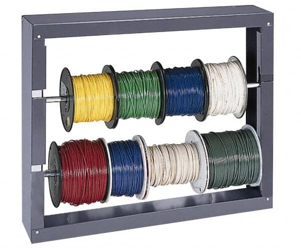 2 Cylinder, Gray Wire Spool Rack26-1/8"
