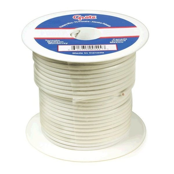Primary Wire, 8 Gauge, White, 100 ft. Spool