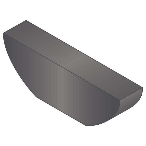Woodruff Key, 5/16 x 2-1/8 in Key Size, 1017 SAE Number, 17/32 in H, Carbon Steel Plain