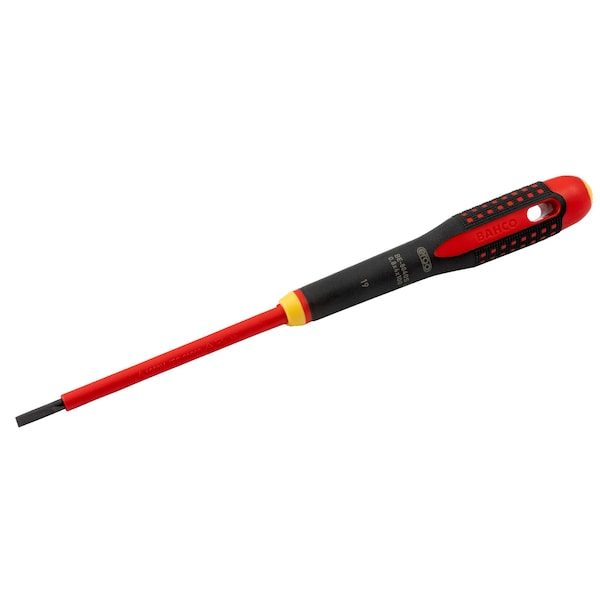 Slotted Insulated Screwdriver, 7X3X1/8