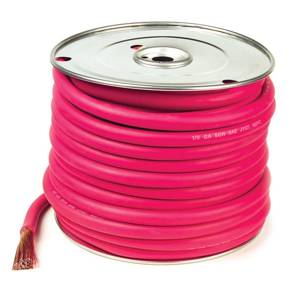 Welding Cable, Red, 4 Ga, 25 ft. Spool