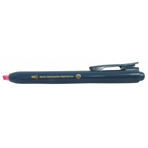 Detectable Highlighter, Pink Ink, Chisel Tip, PK5
