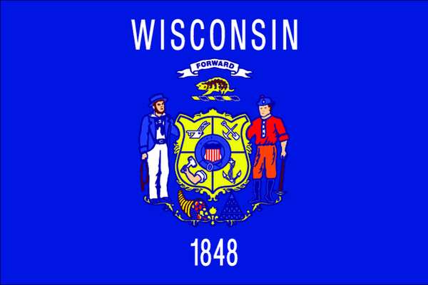 Wisconsin State Flag, 3x5 Ft