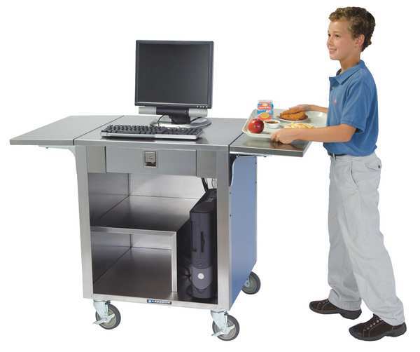 Cashier Stand,mobil,stainless,51x26x35 (