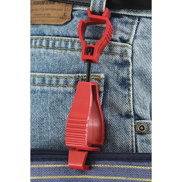 Glove Guard Clip, Red Blank (2 Units In