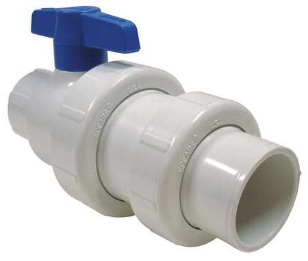 Swing Check Ball Valve,pvc,inline,2 In (