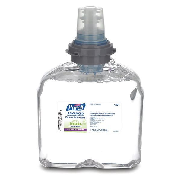 Hand Sanitizer, Green Certified, Foam, 1200mL TFX Refill, PK2