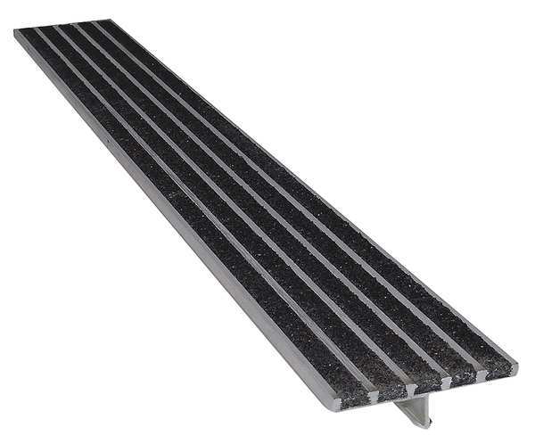 Stair Insert,black,36in W,extruded Alum