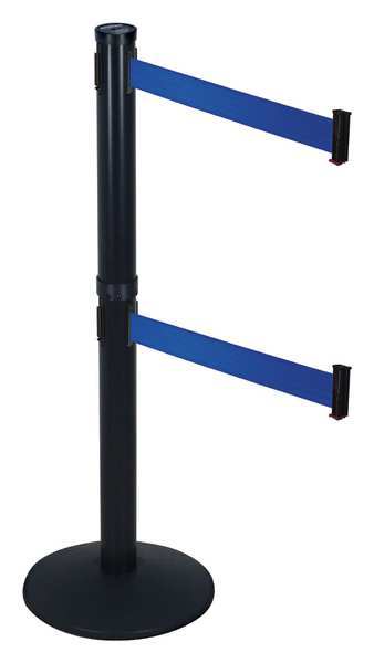 Barrier Post with Belt, 40 In. H, Sloped