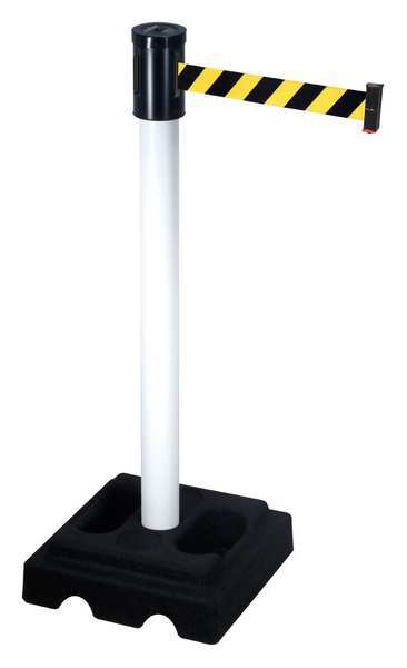 Barrier Post With Belt,40 In. H,15 Ft. L