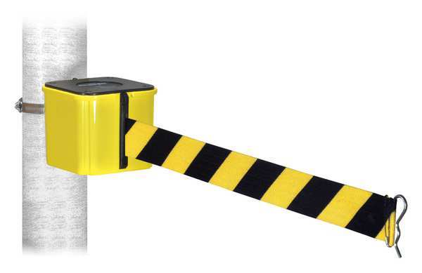 Warehouse Barrier, 15ft Black/Yellow Belt