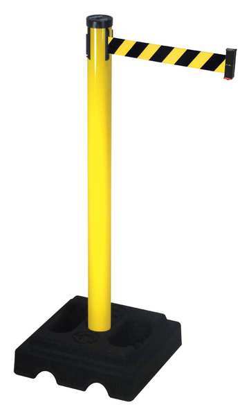 Barrier Post with Belt, 40 In. H, 10 ft. L