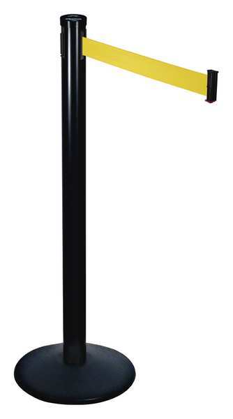 Barrier Post With Belt,40 In. H,sloped (