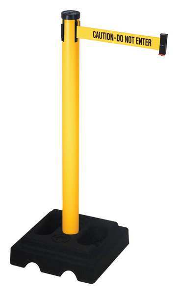 Barrier Post with Belt, 40 In. H, 10 ft. L