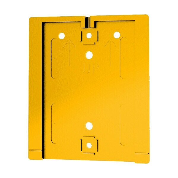 Wall Mount Plate, polycarbonate, 3 3/4 in H, Yellow