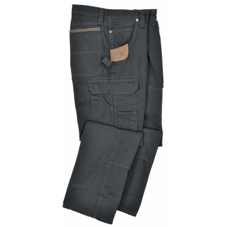 Pants,flannel Lined,ripstop,black,48x32