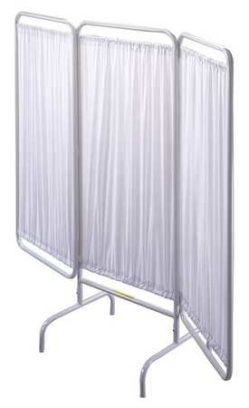 Privacy Screen,3 Panel,white,pdr Ct St (
