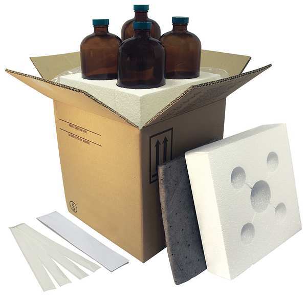 Hazmat Shipping Kit,(4) 16oz Bottles,pk4