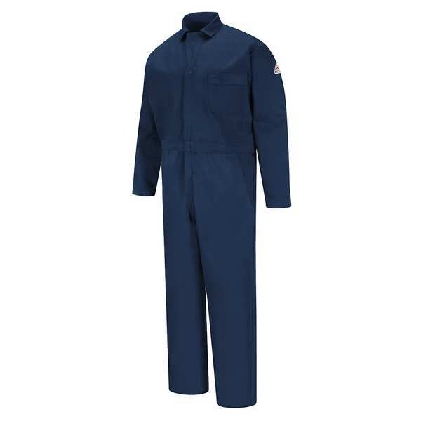 Flame Resistant Coverall, Navy, 100% Cotton, XL