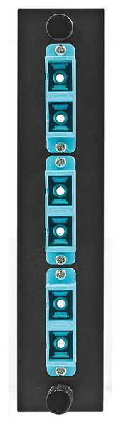 Fiber Adapter Panel,6fiber,aqua,duplex (