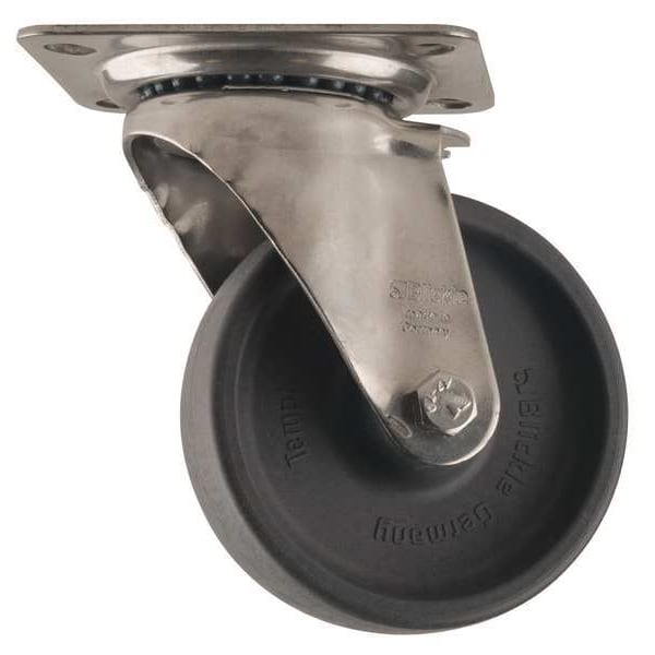 Swivel Plate Caster, Glass Nylon, 6 in, 770 lb