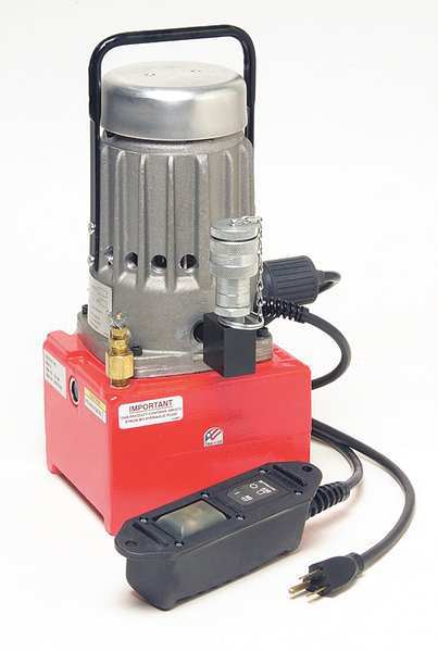 Hydraulic Pump, Commercial, 0.625 hp, Electric Motor, 10,000 Max Pressure