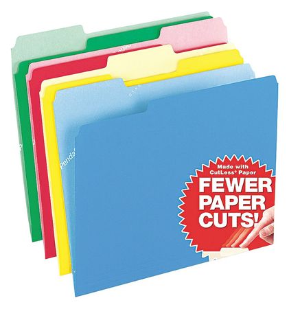 Letter File Folders,assorted,pk100 (1 Un
