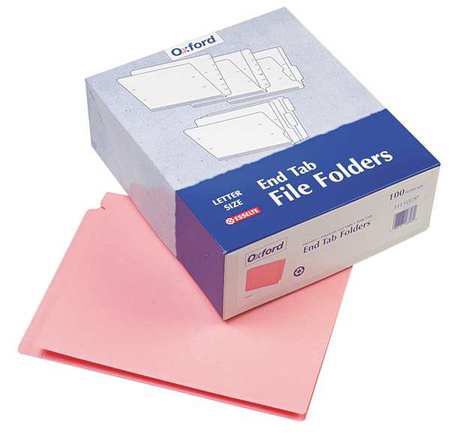 Letter File Folders,pink,pk100 (1 Units