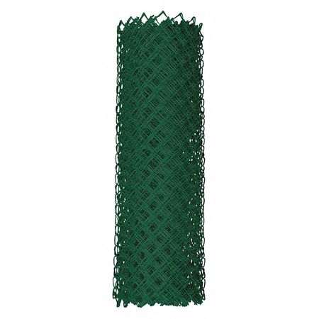 Chain Link Fabric,72"x50 Ft.,9 Ga.,green