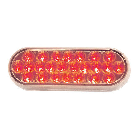S/t/t Oval,max Lamp,red W/clear,6"x2" (1