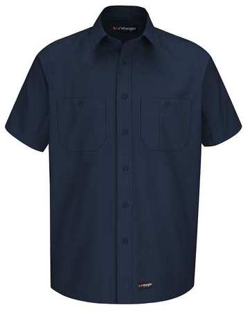 Short Sleeve Shirt,navy,poly/cotton,3xl