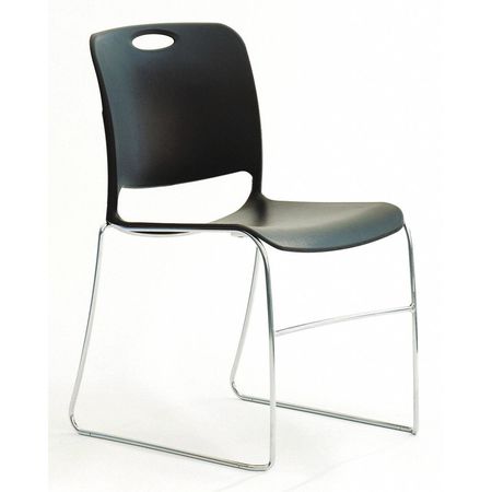 Stack Chair,black/chrome (1 Units In Ea)