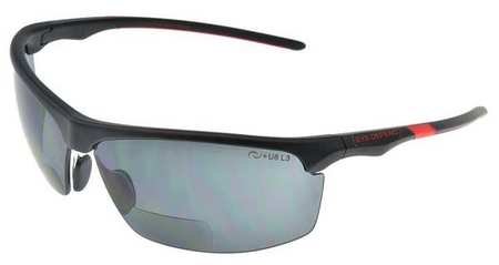 Bifocal Safety Read Glasses,+2.00,gray (