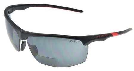 Bifocal Safety Read Glasses,+1.25,gray (