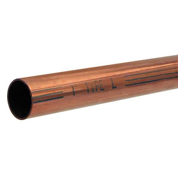 Copper Tube, L,4". Pipe Size,10 Ft. L (1