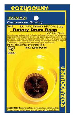 Rotary Drum Rasp,1-1/4 In.,1 Pcs. (1 Uni