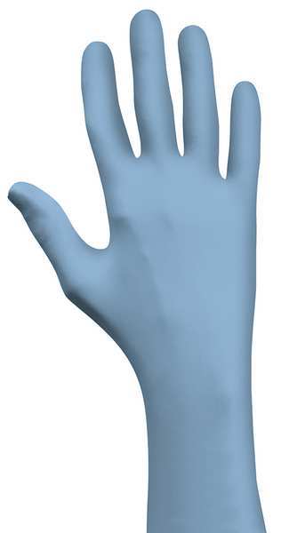 Disposable Gloves, Nitrile, Powder Free, Light Blue, XS, 50 PK