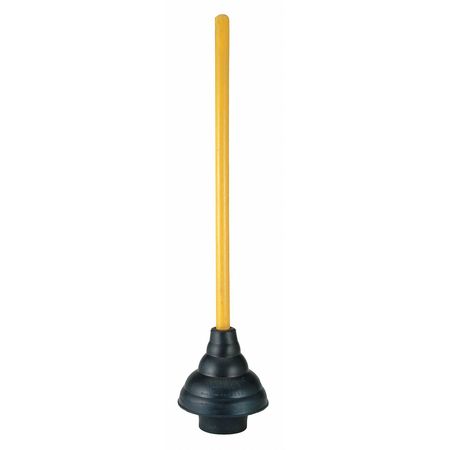 Plunger, 6.25in., 21in., Rubber, Wood (1