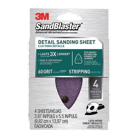 Sandblaster Mouse Sandpaper Sheets,pk30