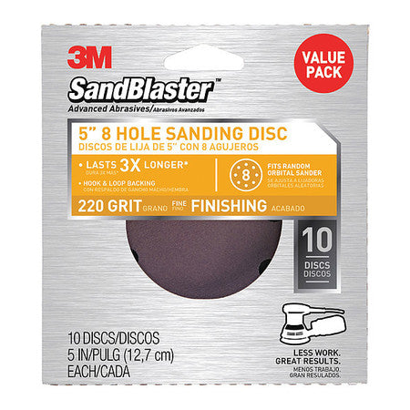 Sandblaster 5" 8-hole Sanding Discs,pk9