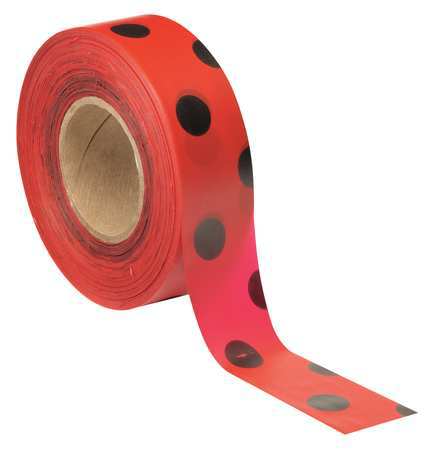 Flagging Tape,red/black,300ft X 1-3/8 In