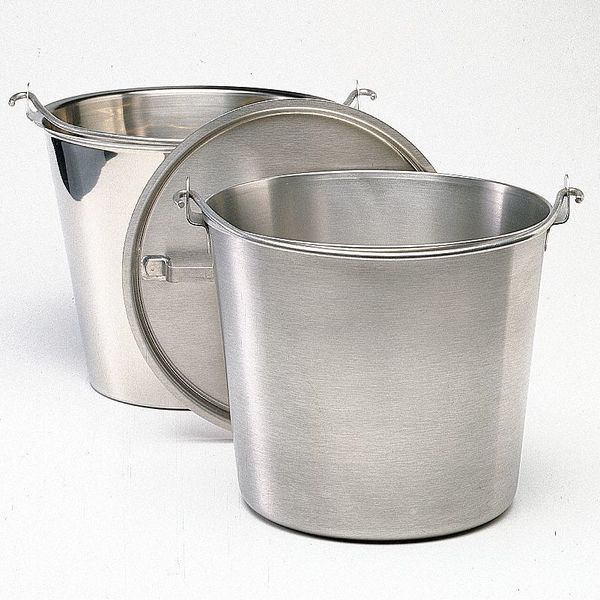 Tapered Pail, 12-1/2 qt., Stainless Steel