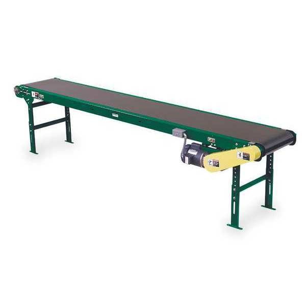Slider Bed Belt Conveyor, 21 ft L, 22 1/2 in W, 385 lb Load Capacity