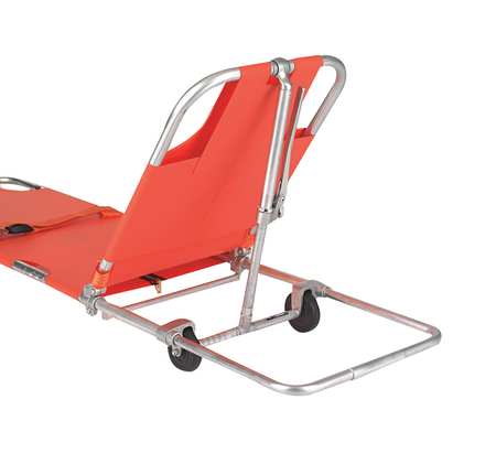 Wheeled Stretcher,350 Lb.,74 In.,orange