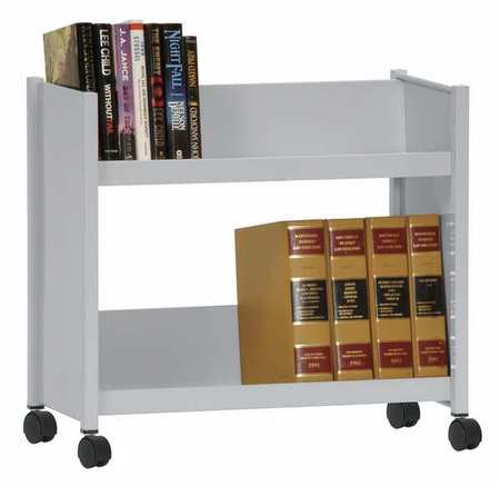 Book Truck,24 1/2hx28w In,2 Shelves,gray