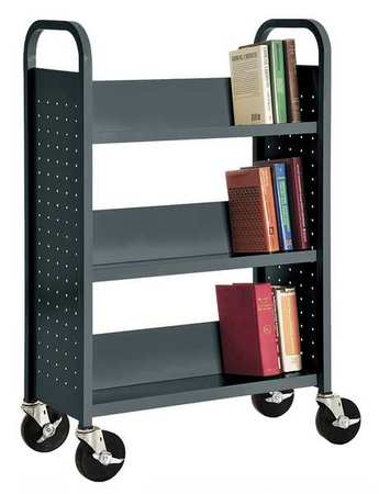 Book Truck,46hx31w In,3 Shelves,char (1